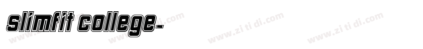 Slimfit College字体转换